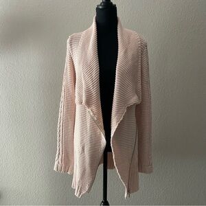 RACHEL ROY Womens Waterfal Cardigan Pink Sz L Barbiecore Pastel Girl Pink Kawaii